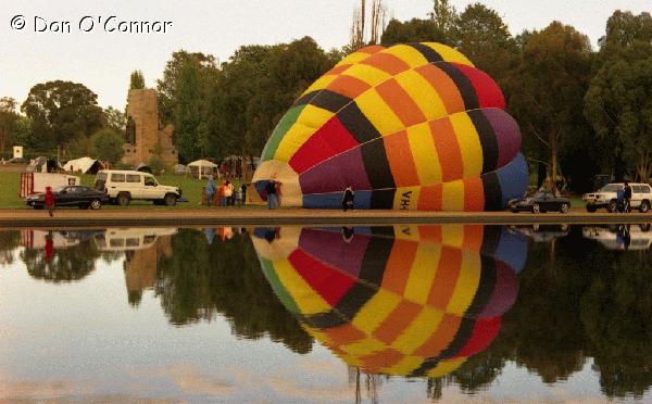 Balloon reflections, Canberra.