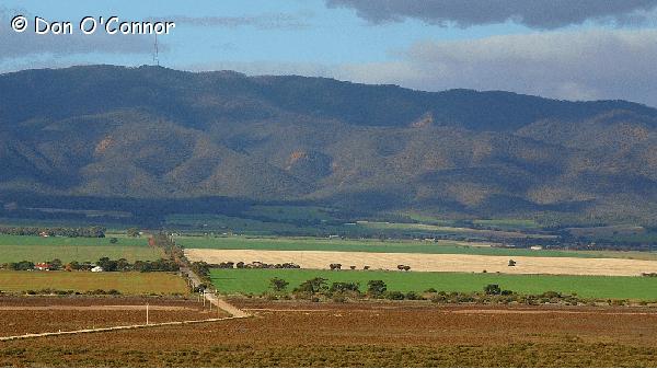 Southern Flinders Ranges and farmland.