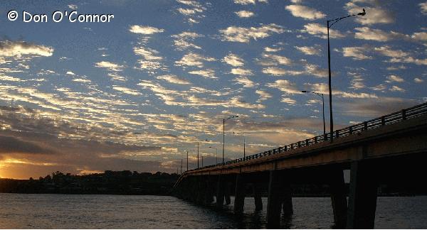 Bridge at sunrise.